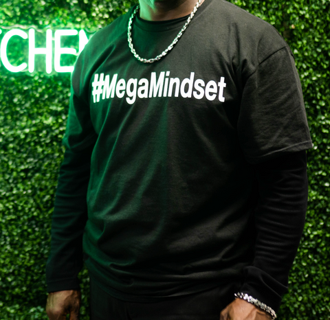 Mega Mindset Black T Shirt
